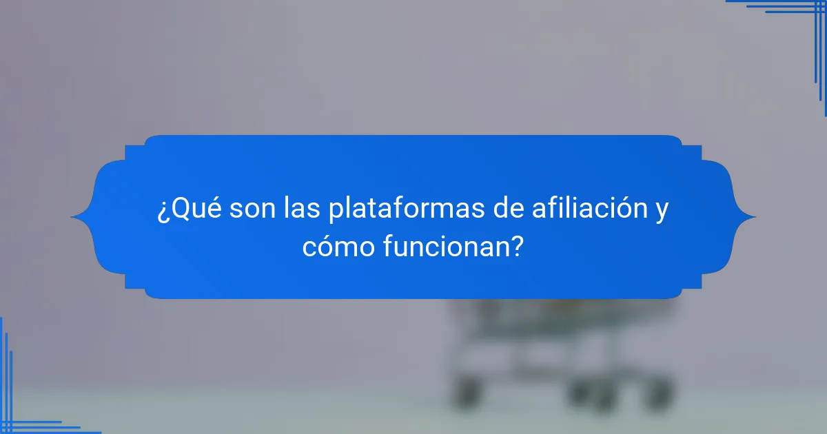 ¿Qué son las plataformas de afiliación y cómo funcionan?